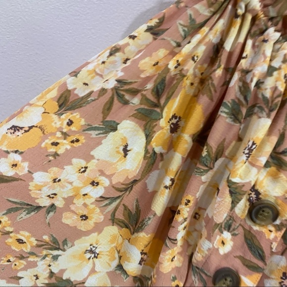 Sale 3/$20 | AE Printed Floral Button-Up Tube Top - Picture 3 of 9